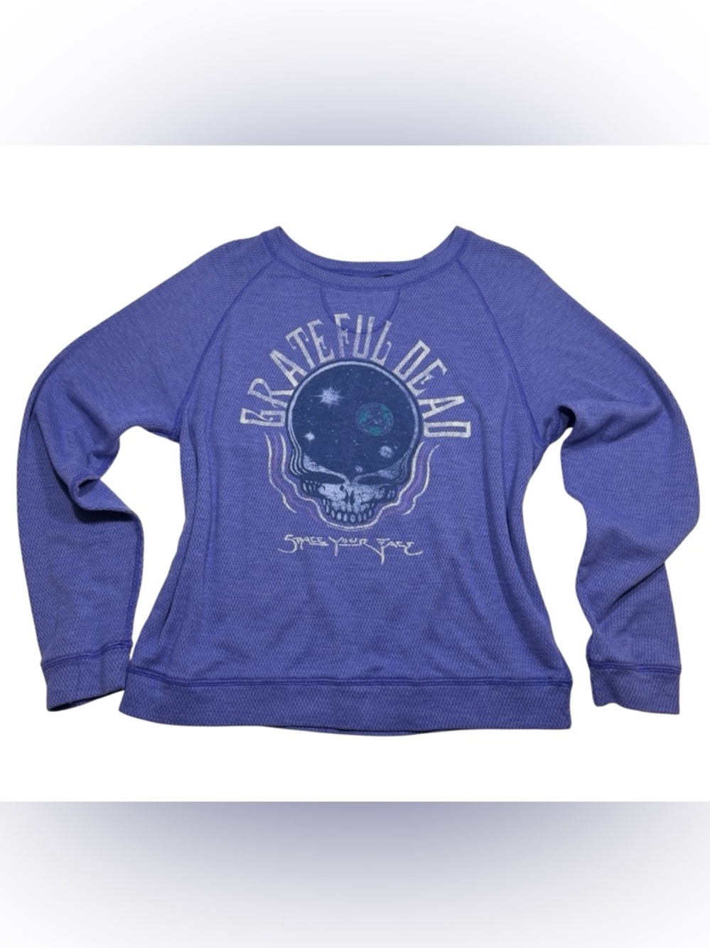 Junk Food Grateful Dead Skull Graphic Lightweight Thermal Knit Tee Women’s Large